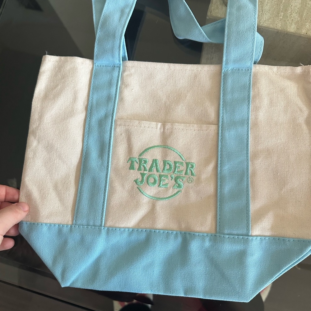 Trader Joe’s Blue and White mini Tote Bag